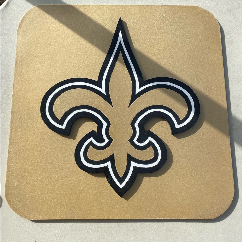 New Orleans Saints hand made wood art